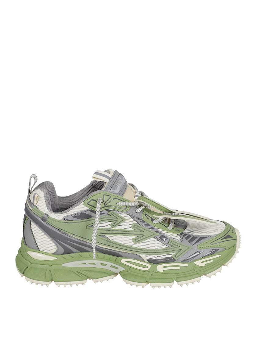 Off-White Layered Chunky Sneakers With Textured Detailing
