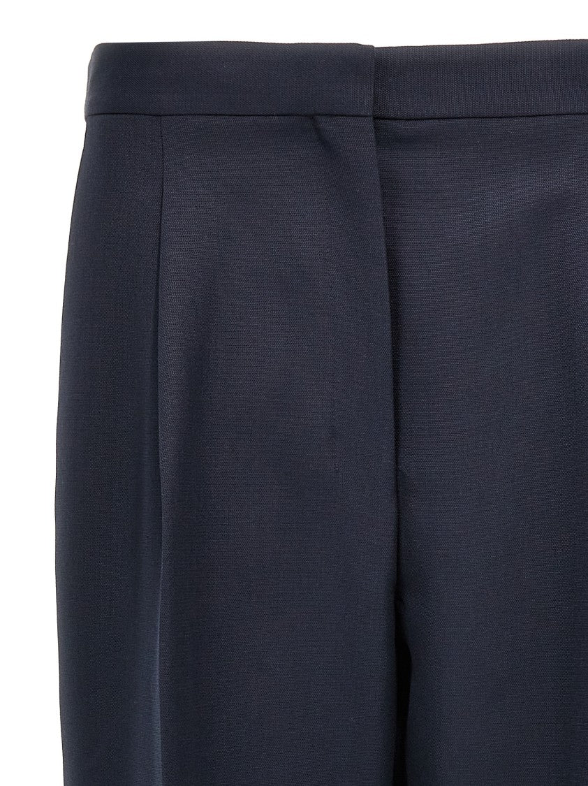 Theory High-Waisted Black Wool Blend Pants