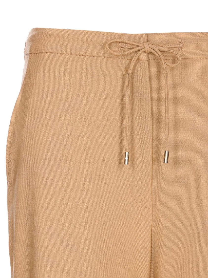 Max Mara Wide-Leg Trousers With Drawstring Waist And Side Pockets