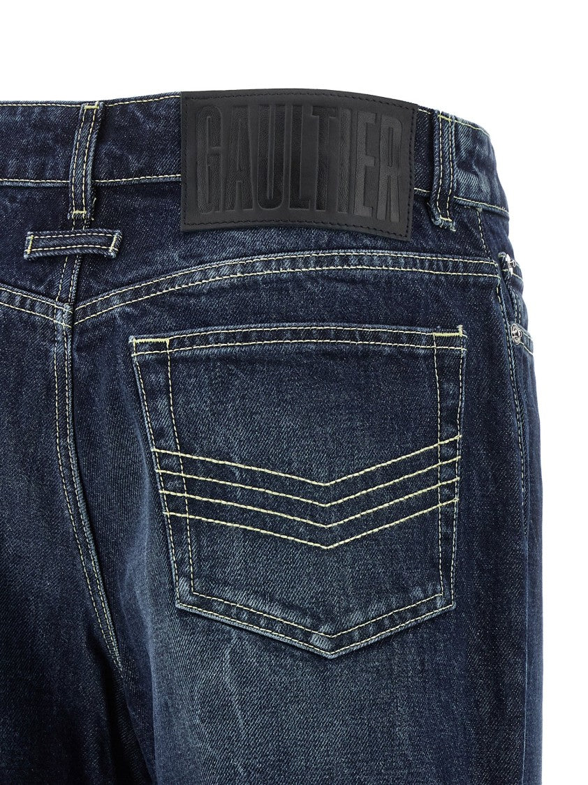 Jean Paul Gaultier 'The Blue Cut-Out' Jeans