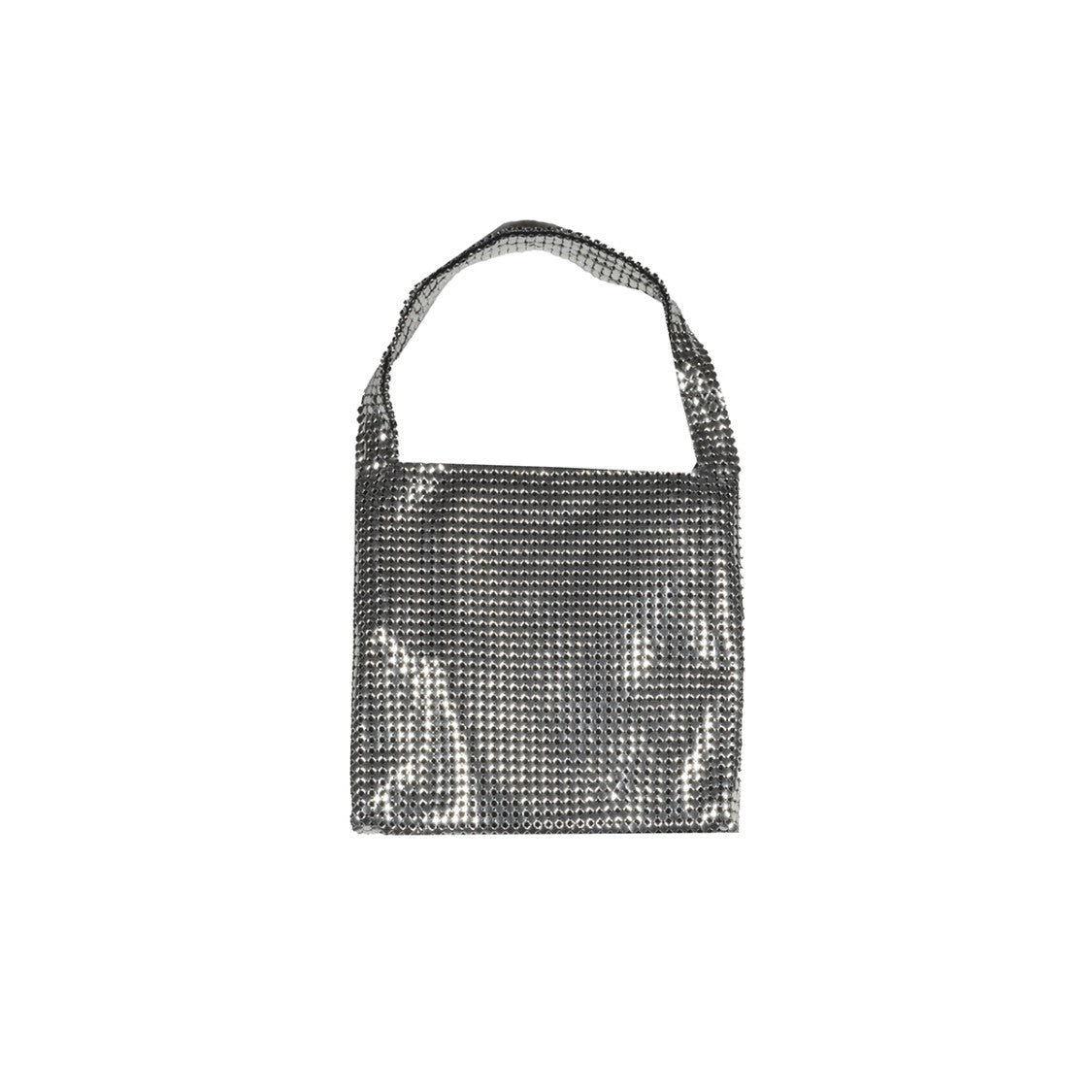 Rabanne Square Shoulder Bag In Aluminum Mesh