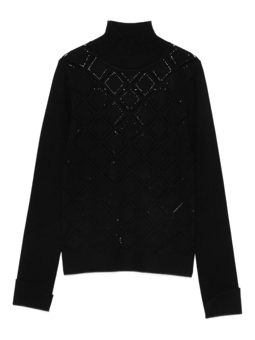 Blugirl Diamond-Pattern Open-Knit Sweater By Blugirl