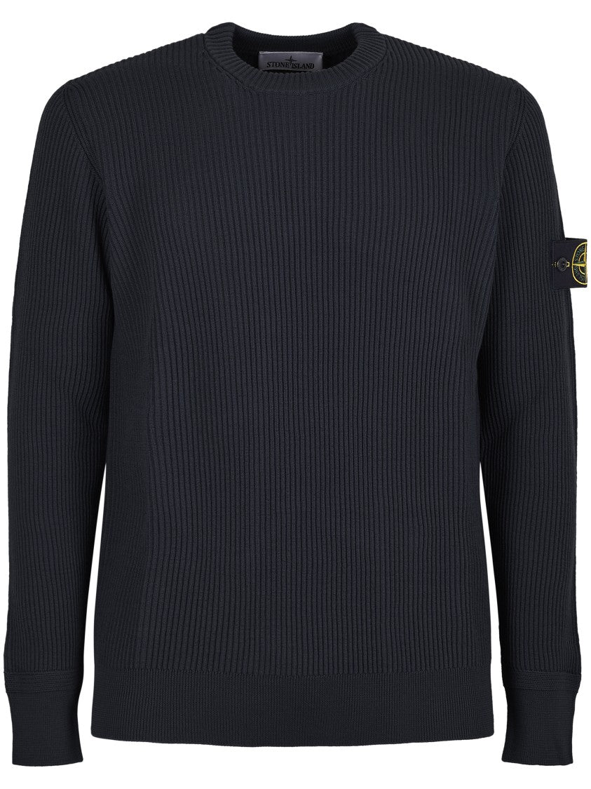 Stone Island Textured Ribbed Sweater