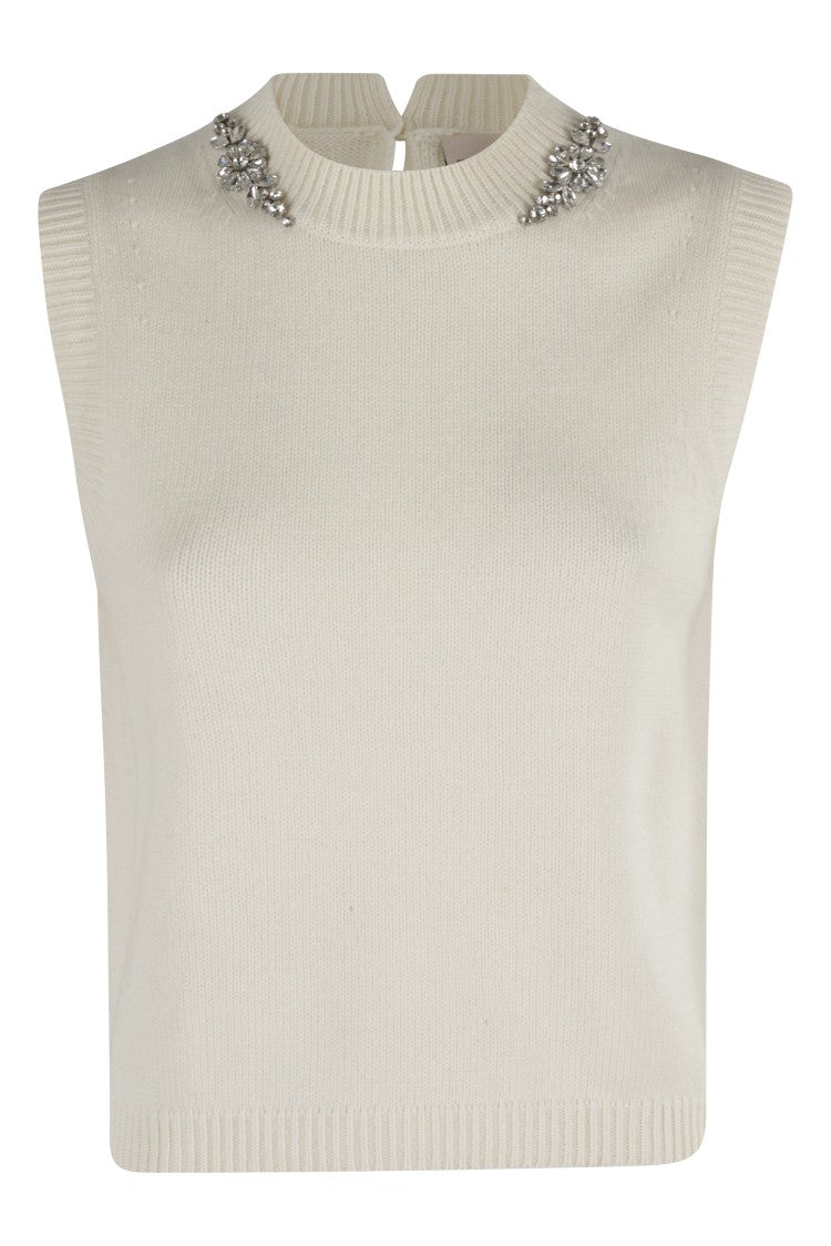 Semi Couture Sleeveless Wool And Cashmere Gilet