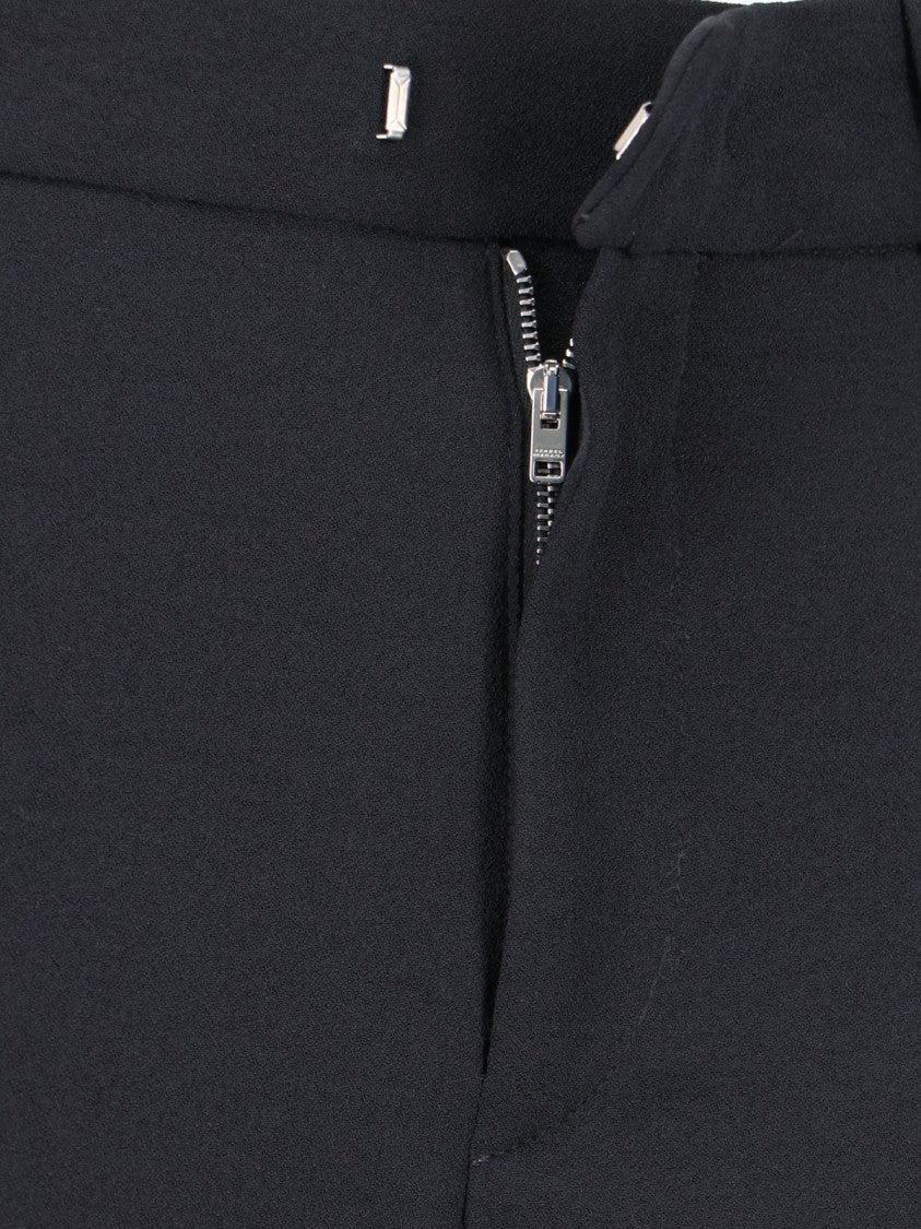 Isabel Marant Straight Trousers In Black Stretch