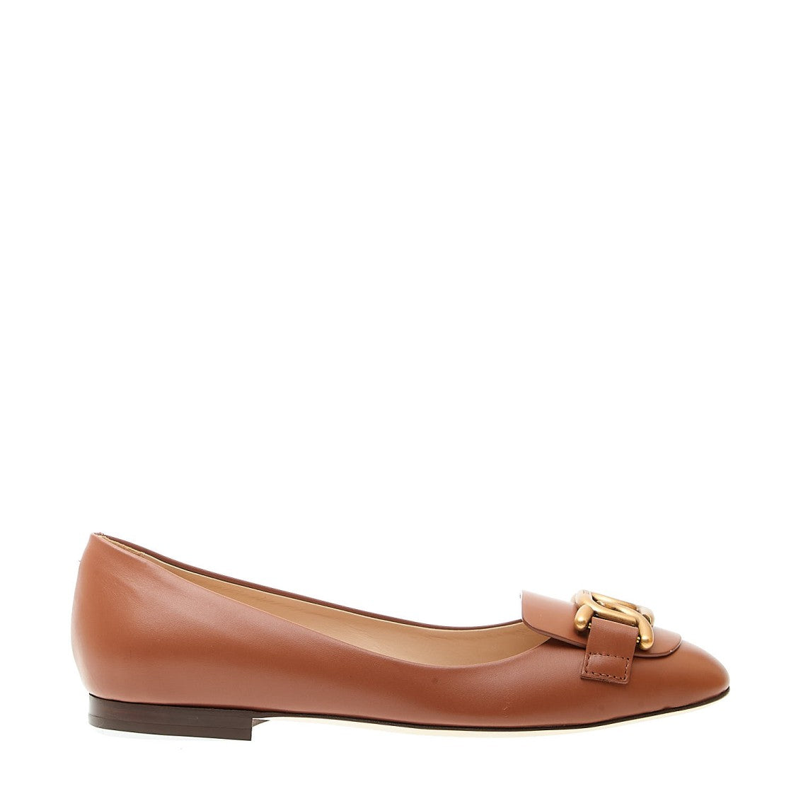 Tod's Ballerina with gold leather buckle
