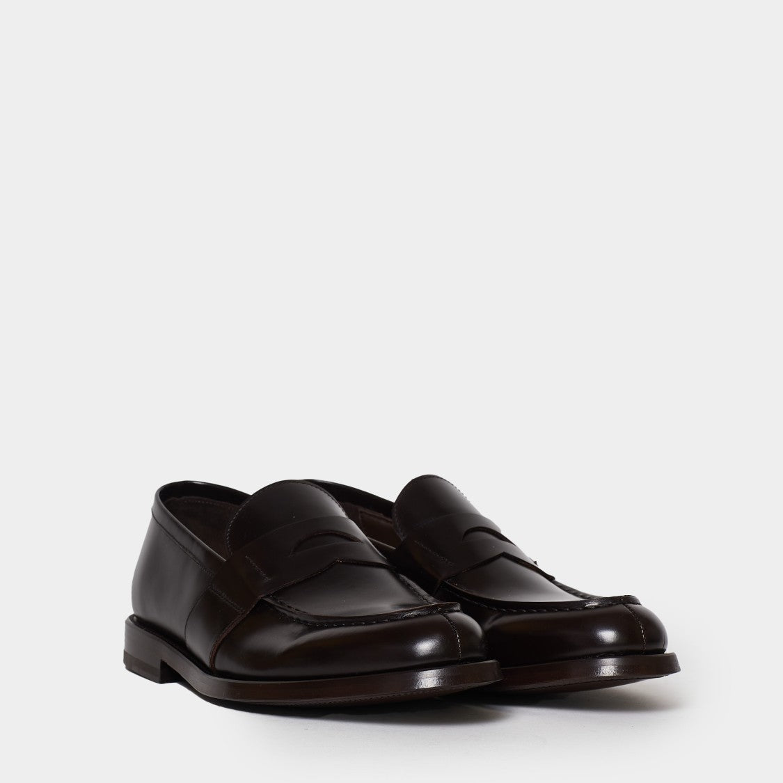Green George Ebony Colored Leather Moccasin