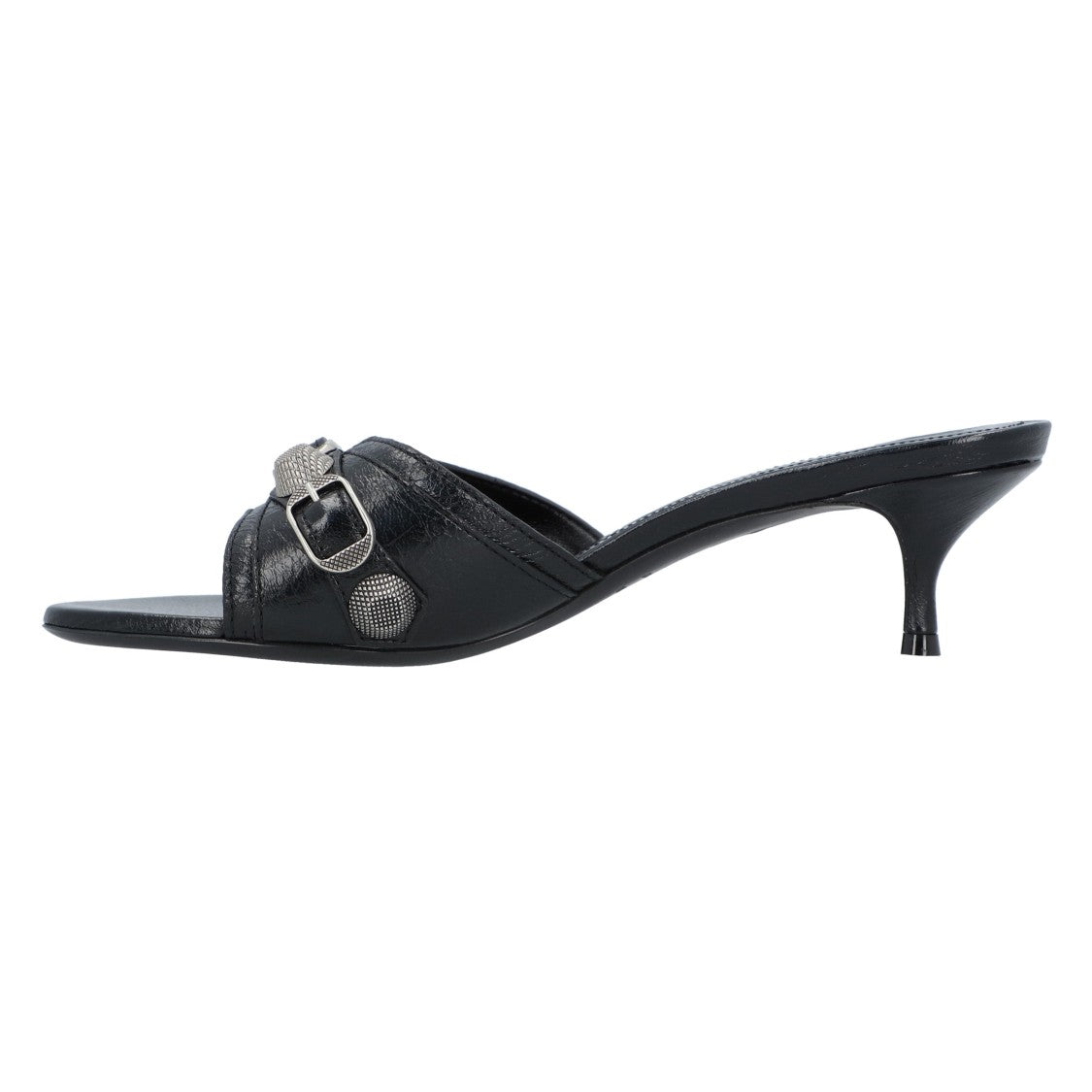 Balenciaga Black Arena Lambskin' Cagole 50Mm Sandals