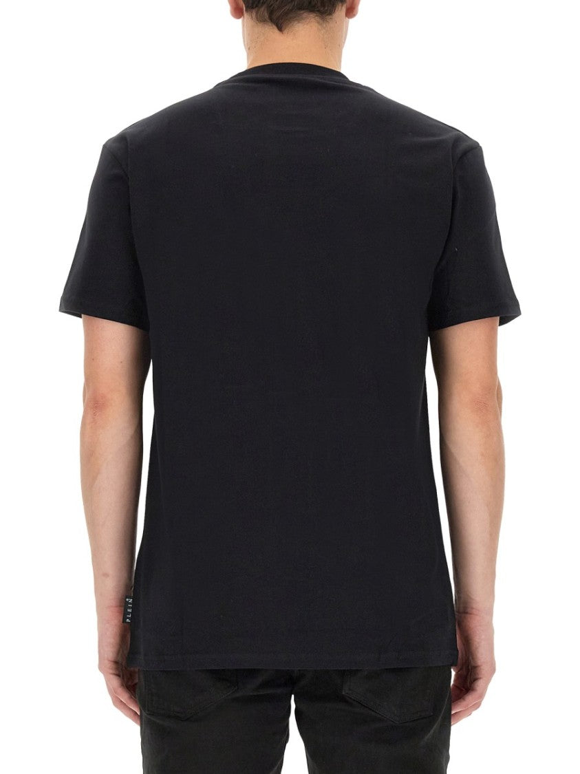 Philipp Plein Skull And Crossbones Logo Black T-Shirt