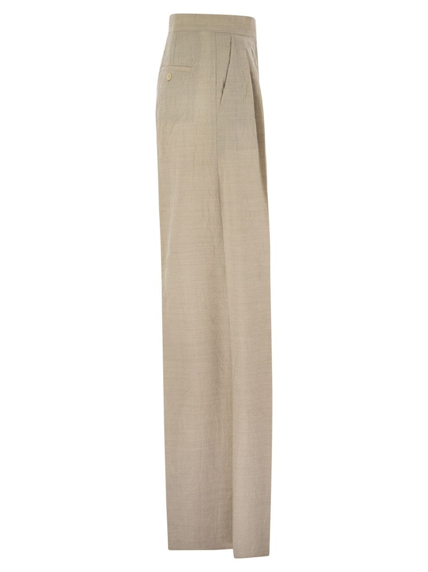Max Mara Acinoso1234 - Wool Wide-Leg Trousers