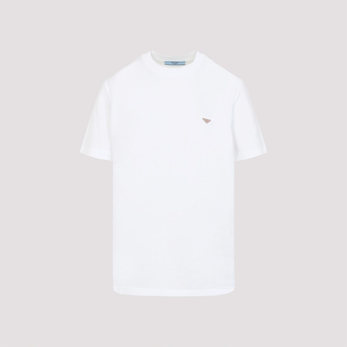 Prada Classic Fit White Cotton T-Shirt