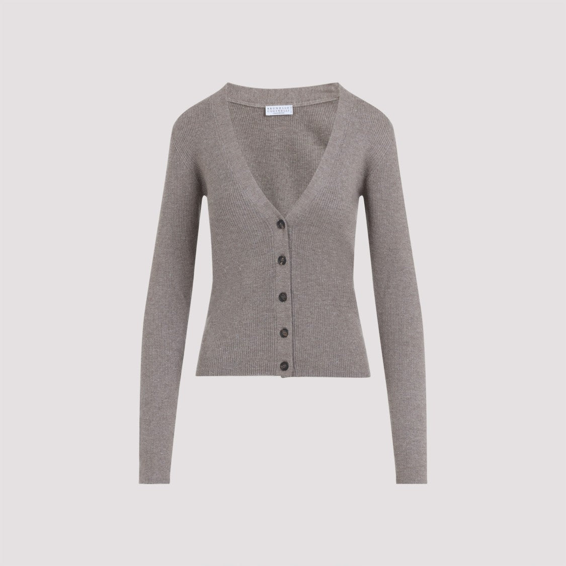 Brunello Cucinelli Cashmere Cardigan With Wide V-Neckline