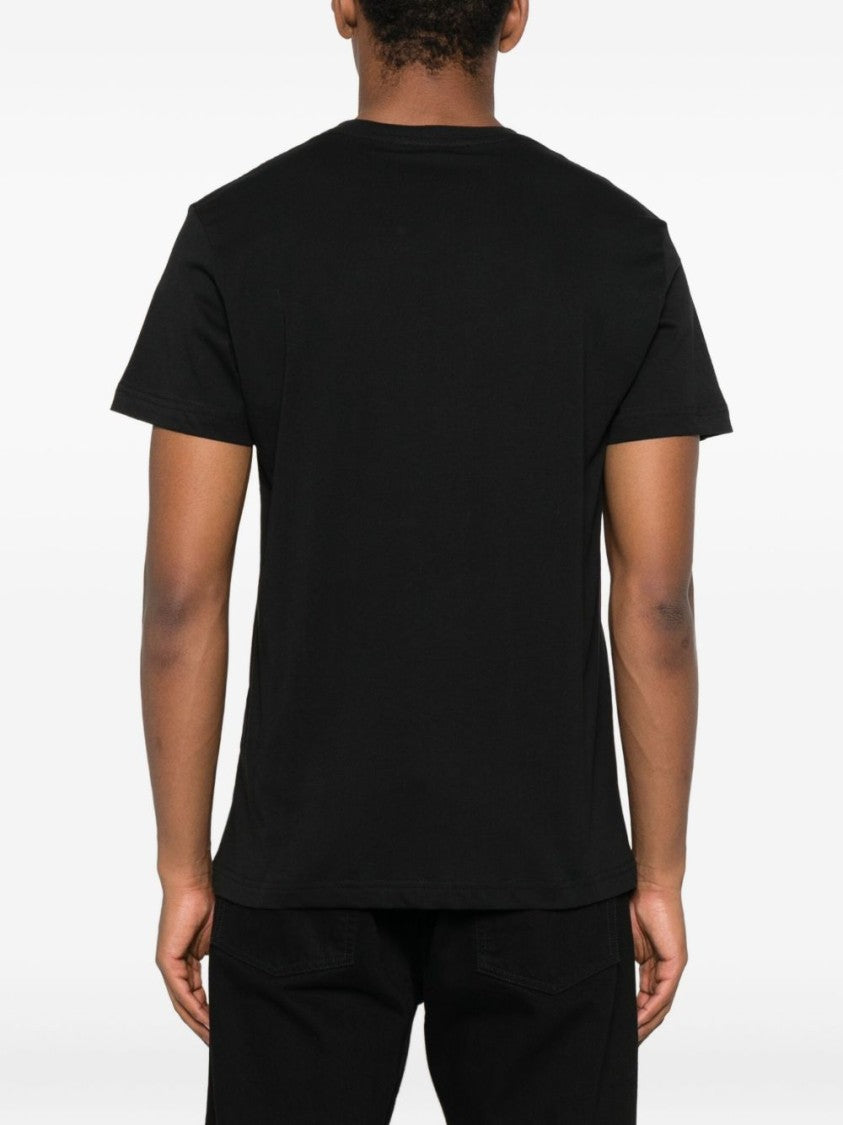 Versace Jeans Couture Black Short-Sleeve T-Shirt With Graphic Print