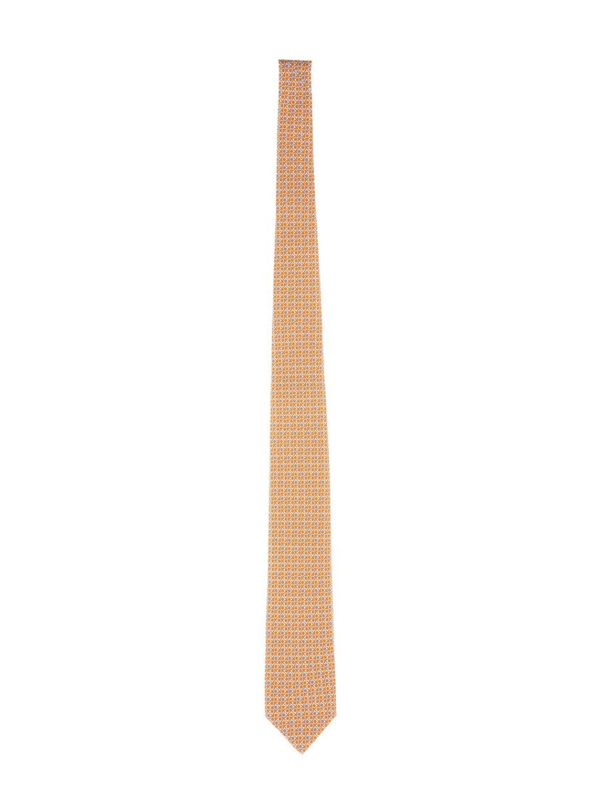 Ferragamo Geometric Pattern Silk Tie