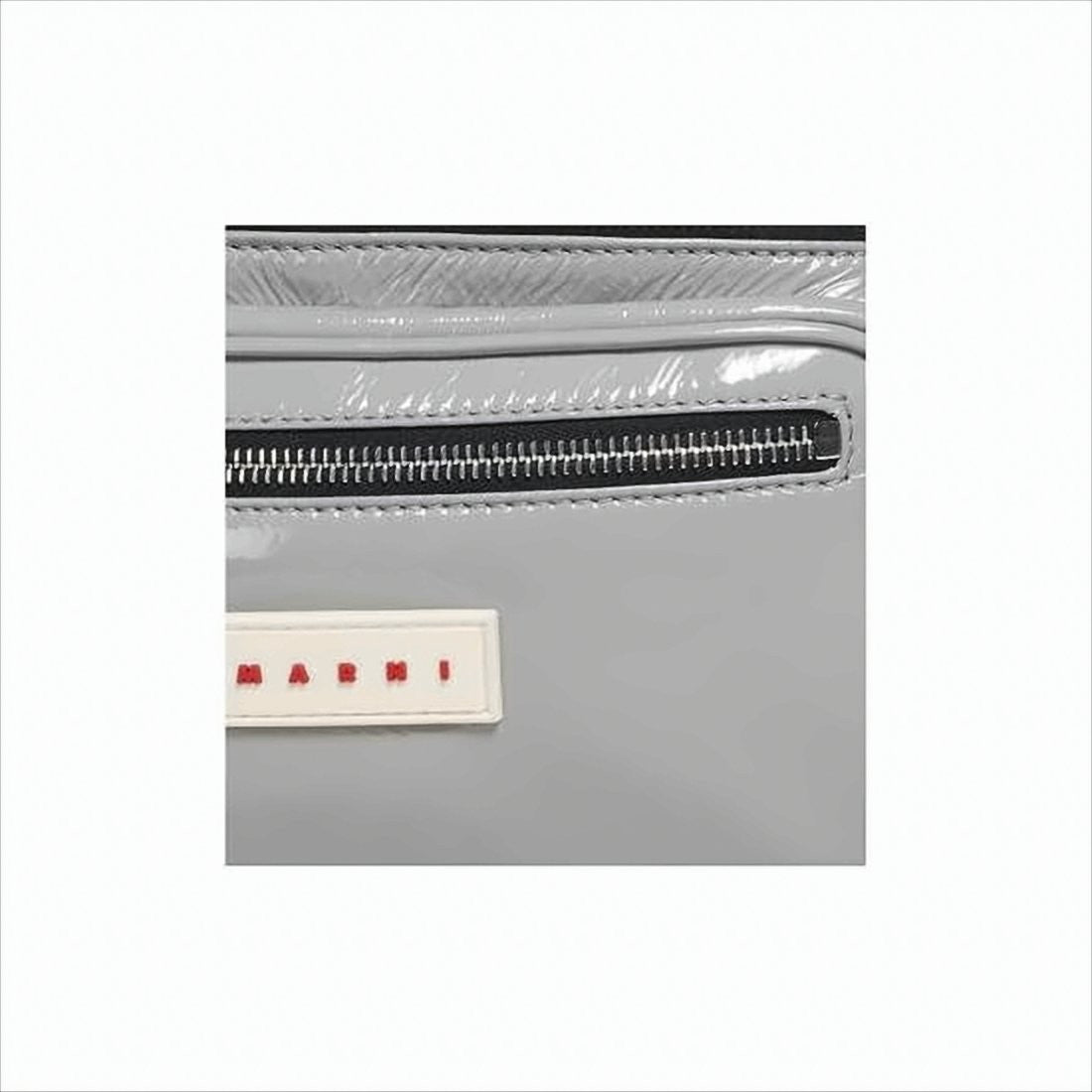 Marni Glossy Belt Bag With Structured Silhouette And Zip Compartments