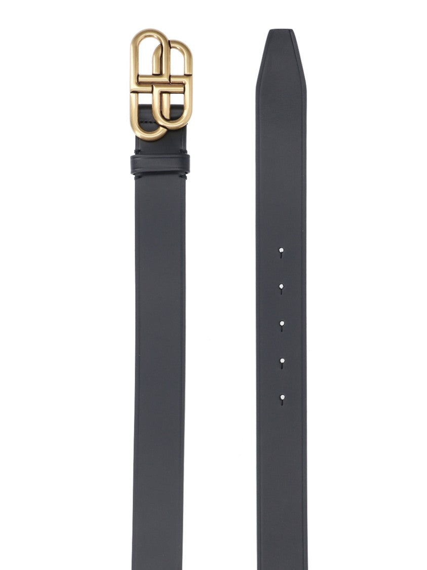 Balenciaga "Bb" High Belt Black
