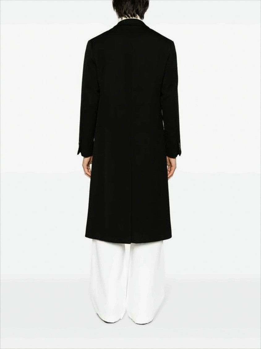 Auralee Tailored Double-Breasted Long Coat With Notched Lapel