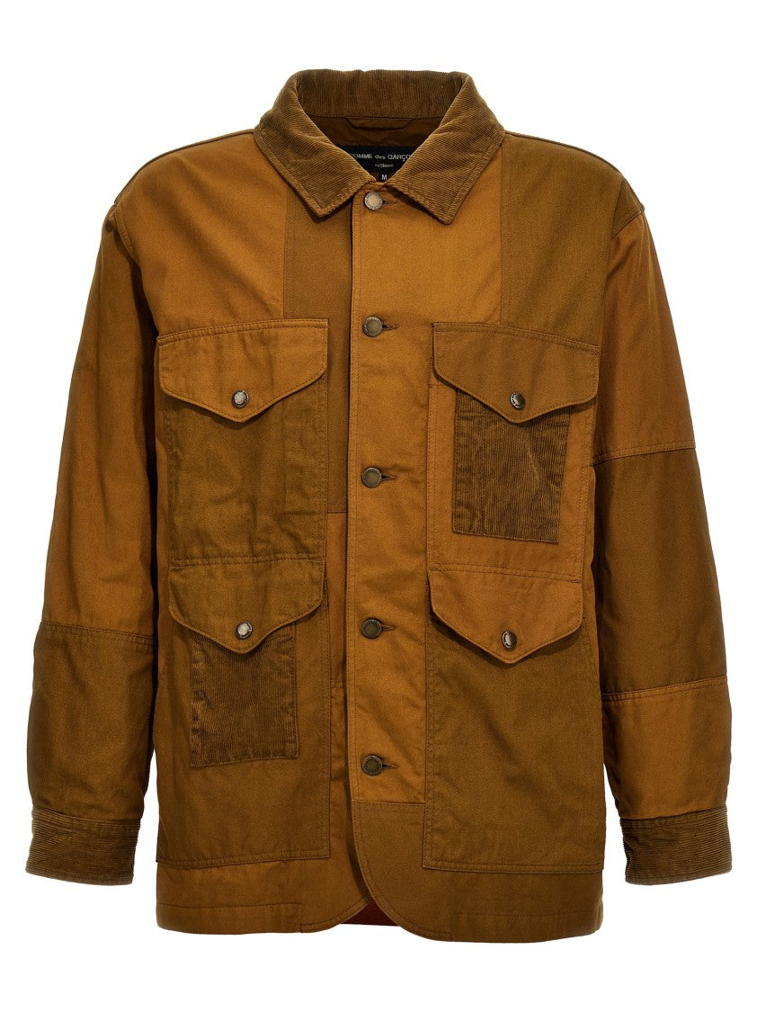 Comme Des Garçons Ribbed Velvet Insert Canvas Jacket