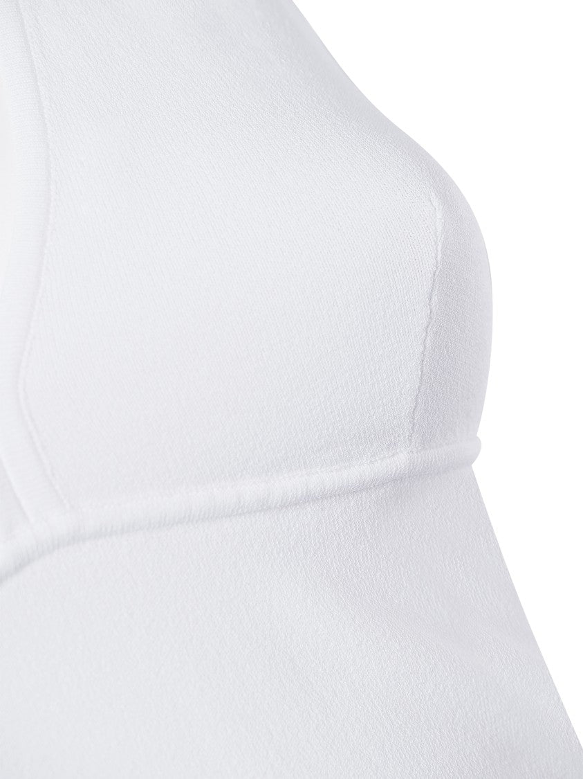 Max Mara Fitted White Top With Deep V-Neckline