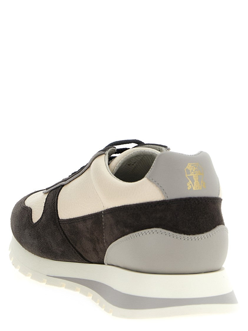 Brunello Cucinelli Leather Suede Sneakers