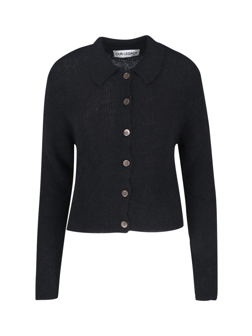 Our Legacy Cropped Top With Classic Collar And Button-Down Front