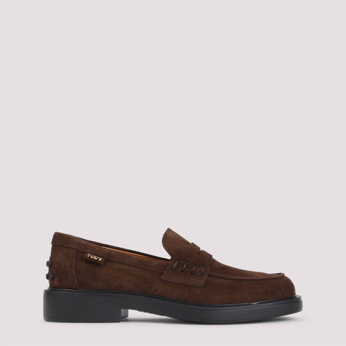 Tod's Brown Suede Loafers With 3Cm Heel