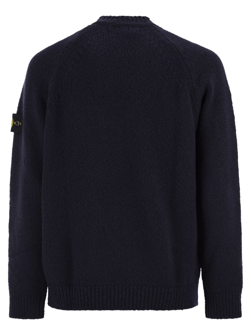 Stone Island Round Neck Jumper With Raglan Sleeves