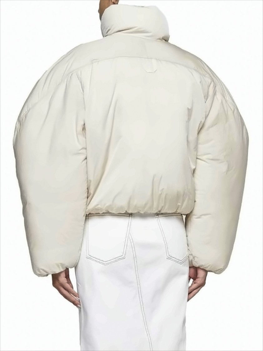 Jacquemus Cropped Puffer Jacket With Oversized Silhouette