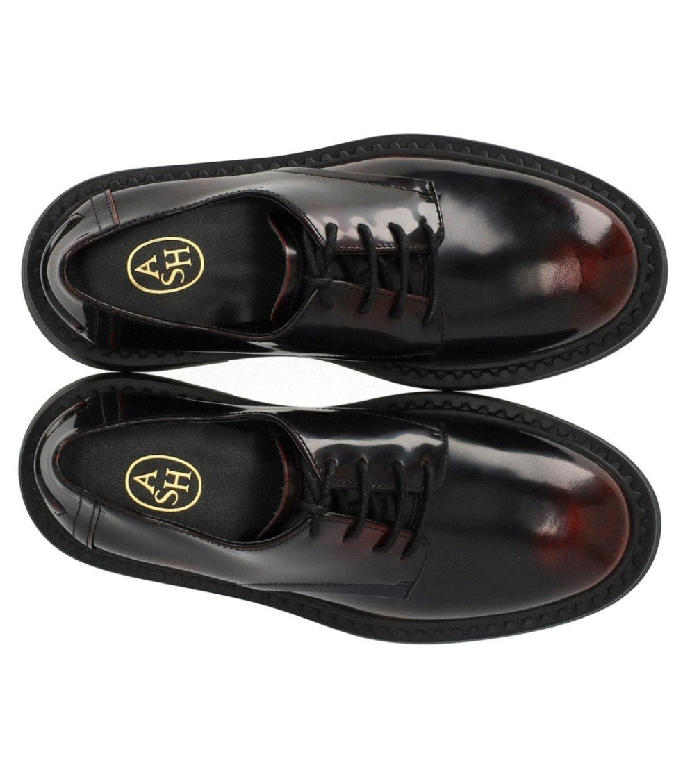 Ash Mercury Black/Burgundy Lace-Up Shoe