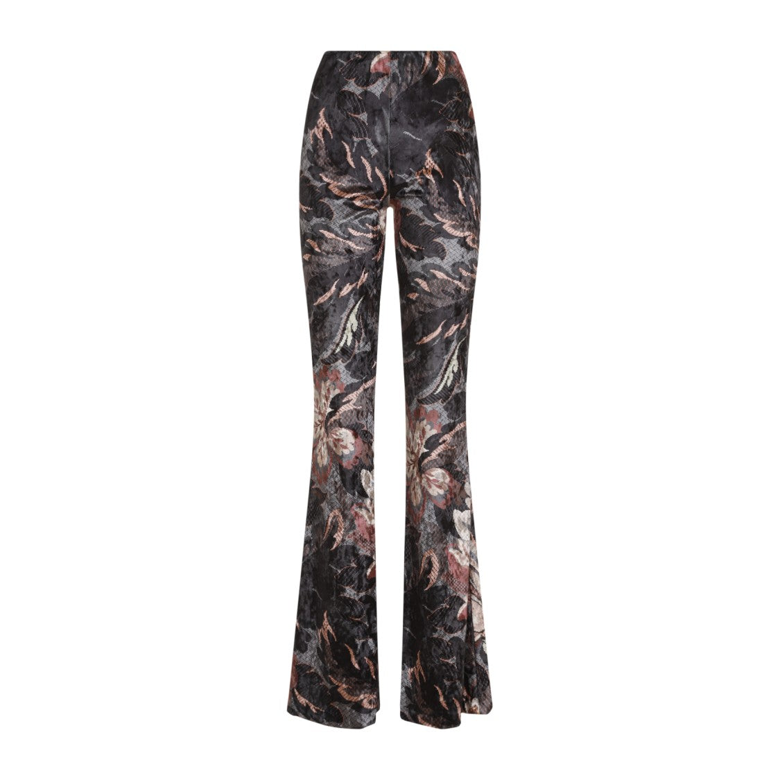 Etro Flared Trousers With Floral Print And Stretch Fabric