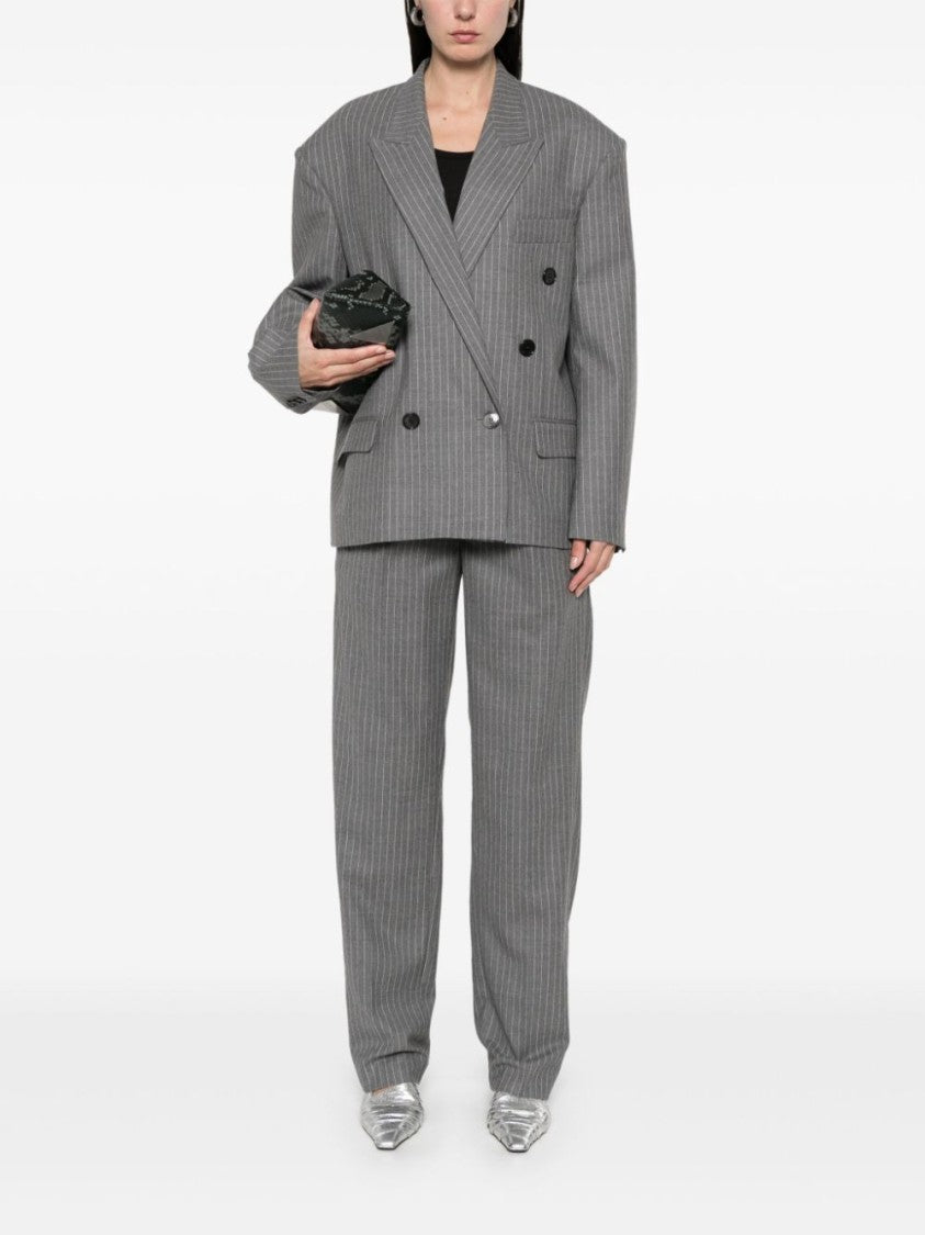 Isabel Marant Charcoal Grey Pinstripe Liska Trousers