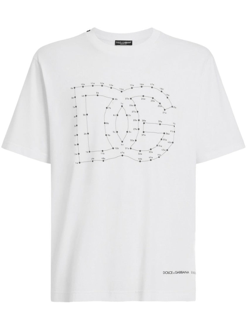 Dolce & Gabbana Signature Logo T-Shirt With Classic Crew Neck And Modern Hemline