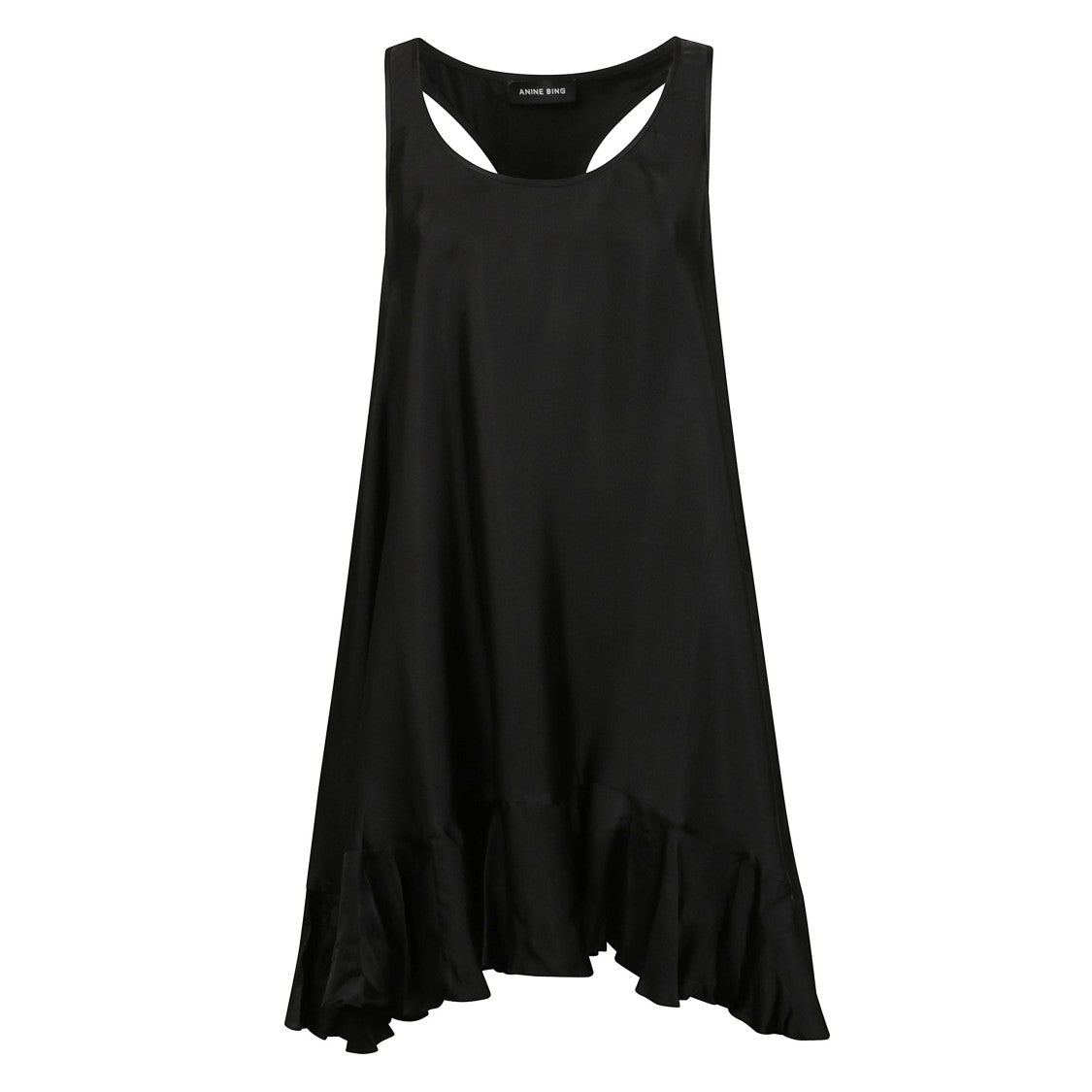 Anine Bing Fluid A-Line Mini Dress In Lightweight Charmeuse