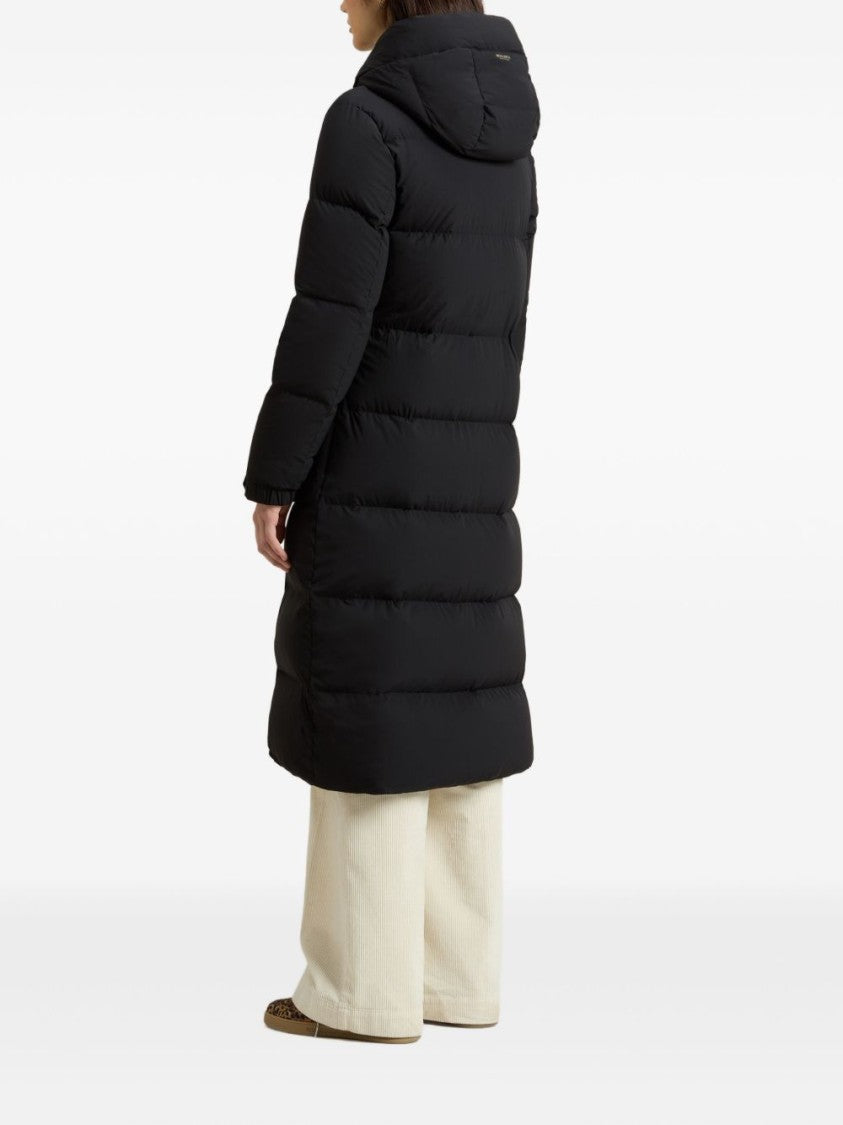 Woolrich Horizontal Quilted Long Padded Jacket