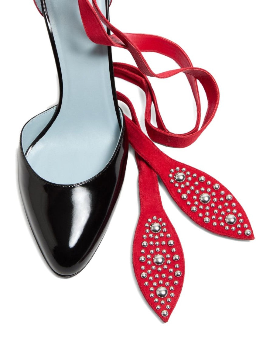 Valentino Garavani Foliefoliage Sandal With Color-Block Design And Beaded Accents