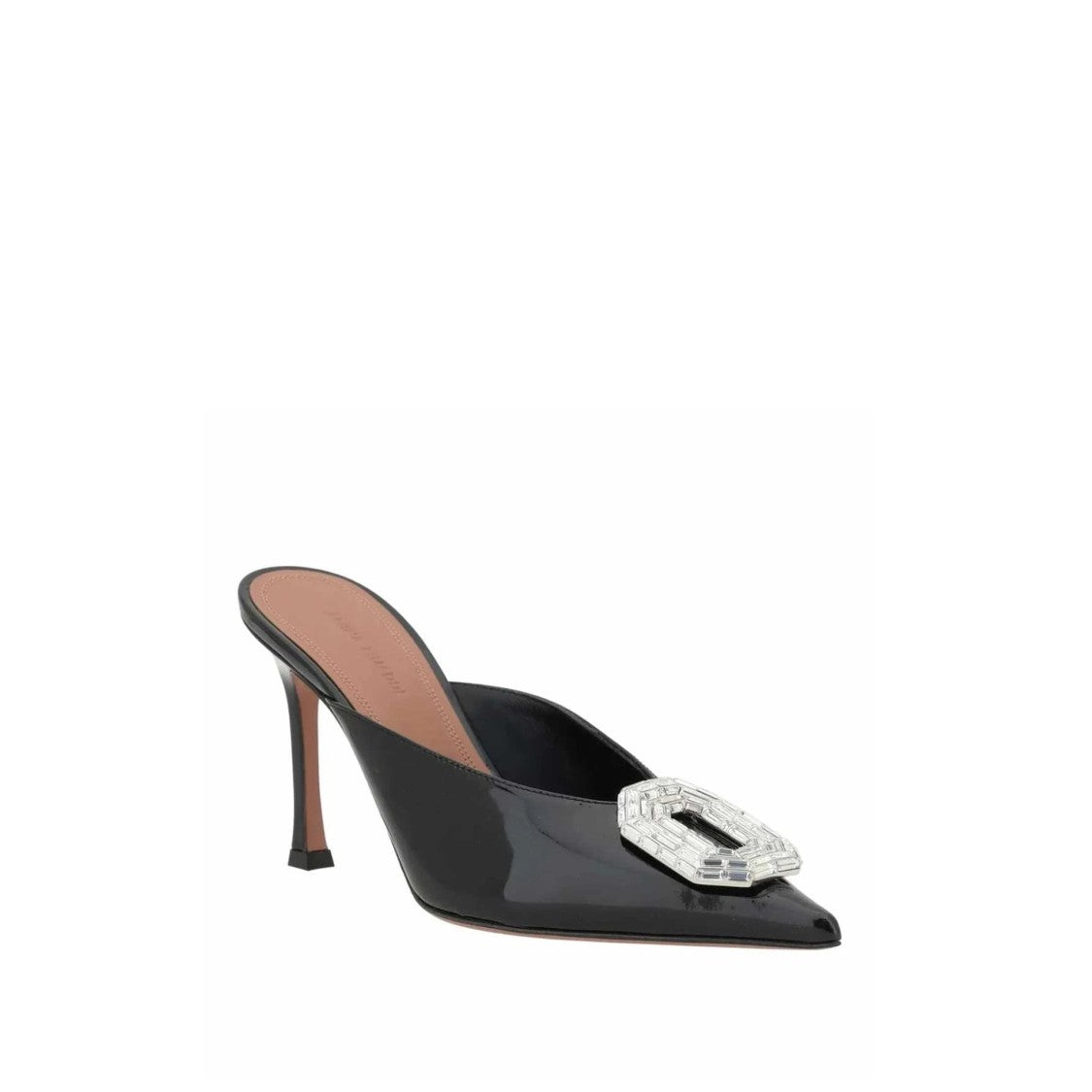Amina Muaddi Camelia Patent 90 Mules