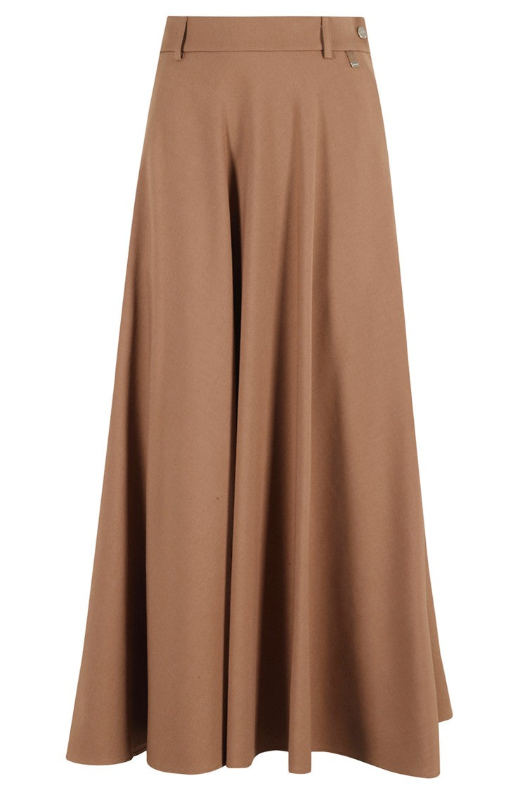 Herno Flared Midi Skirt With Waist Loops