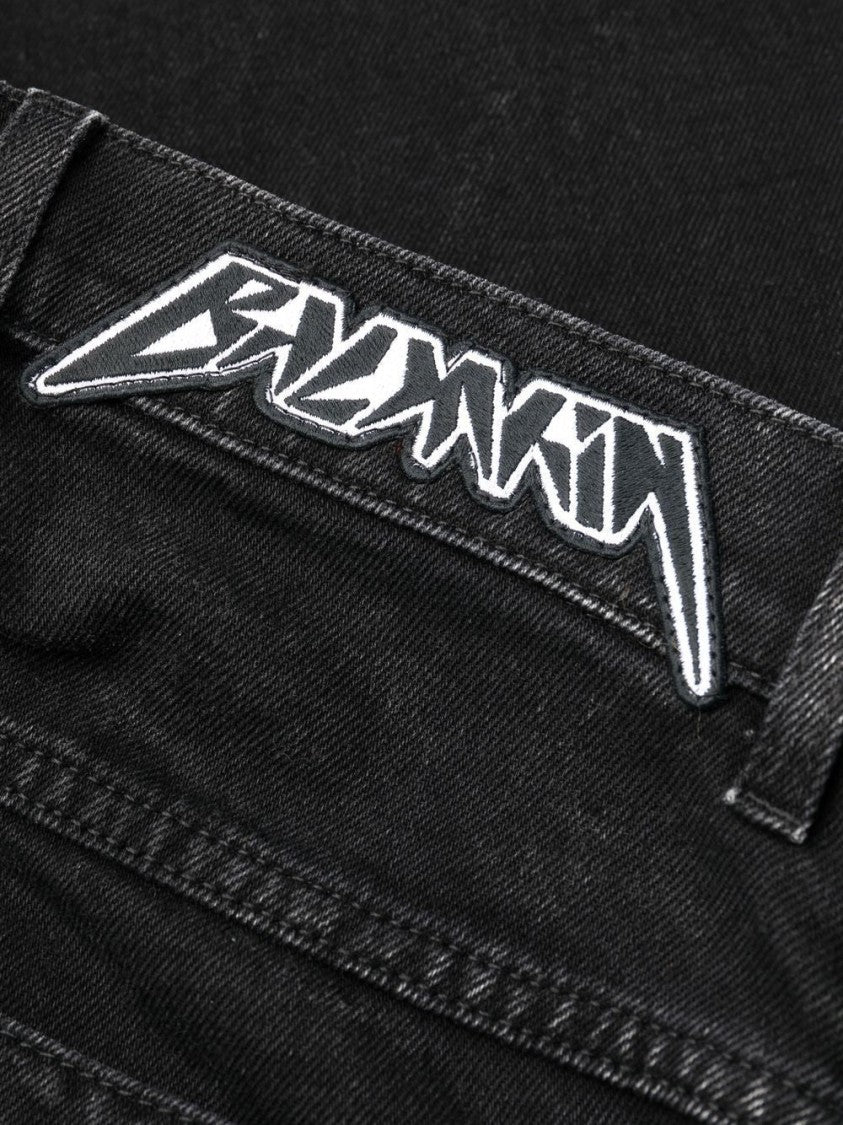 Balmain Acid Wash Wide Leg Jeans