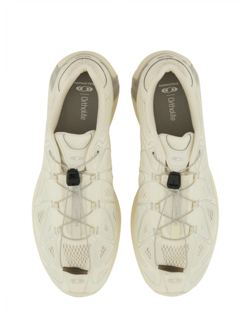 Salomon Monochromatic Light Beige Sneakers With Quick-Lace System