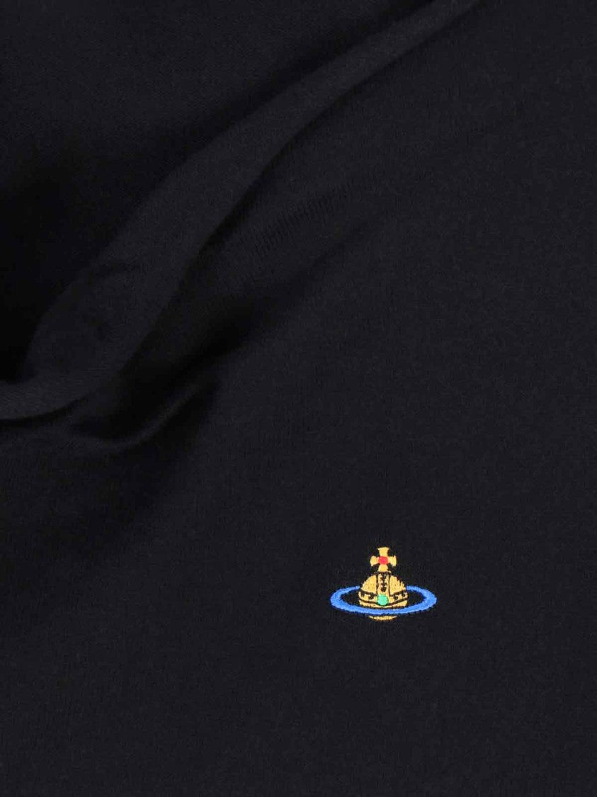 Vivienne Westwood Black Cotton And Cashmere Orb Sweater