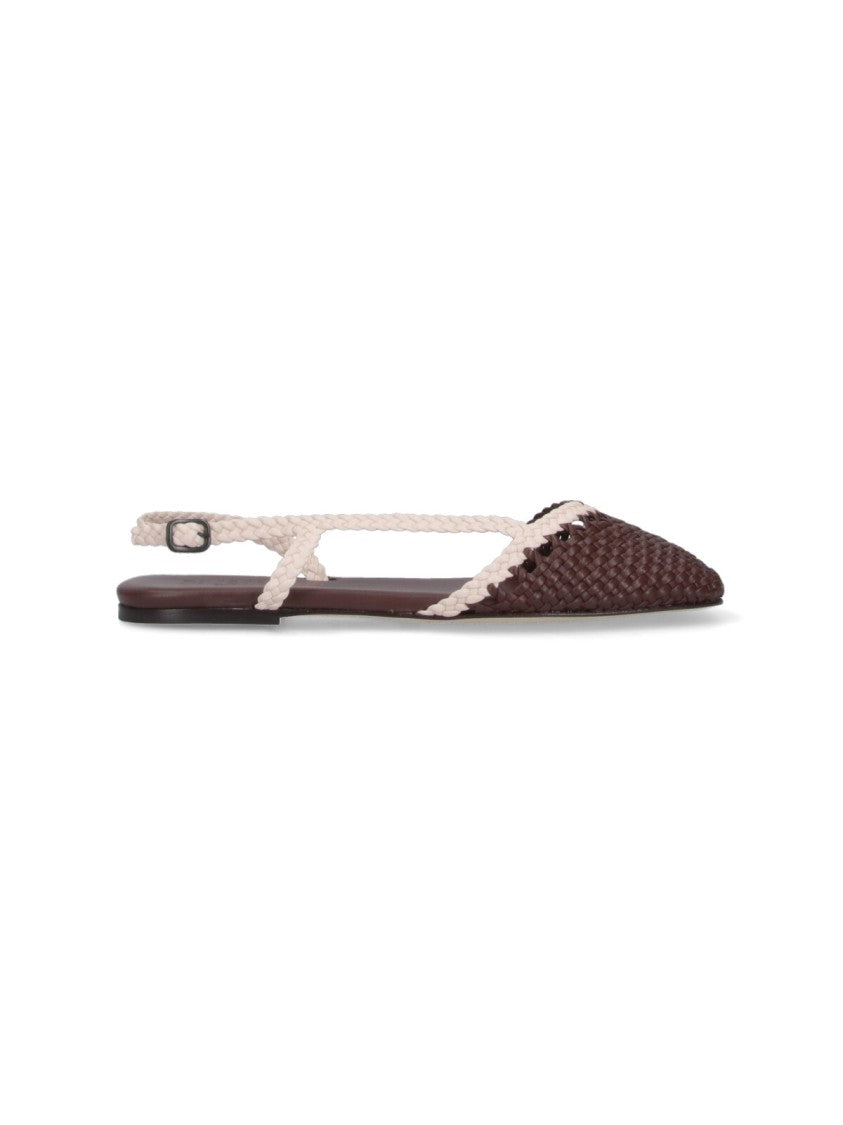 Hereu "Rondaia" Slingback Mules – Brown
