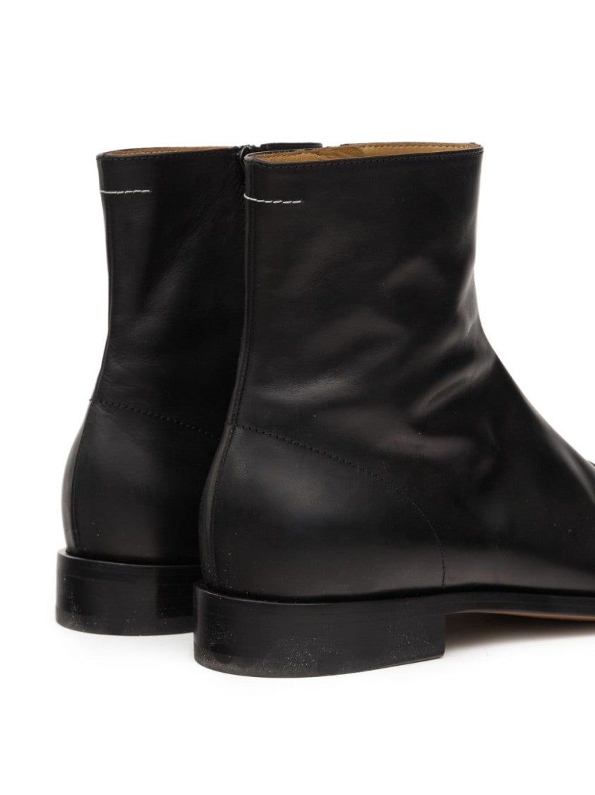 Mm6 By Maison Margiela Black Ankle Boots With Pointed Toe