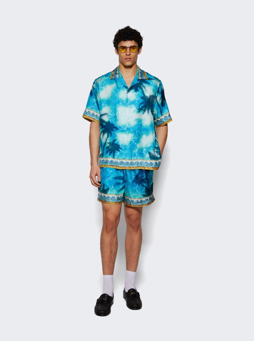 Casablanca Caustics Emblem Shirt Turquoise