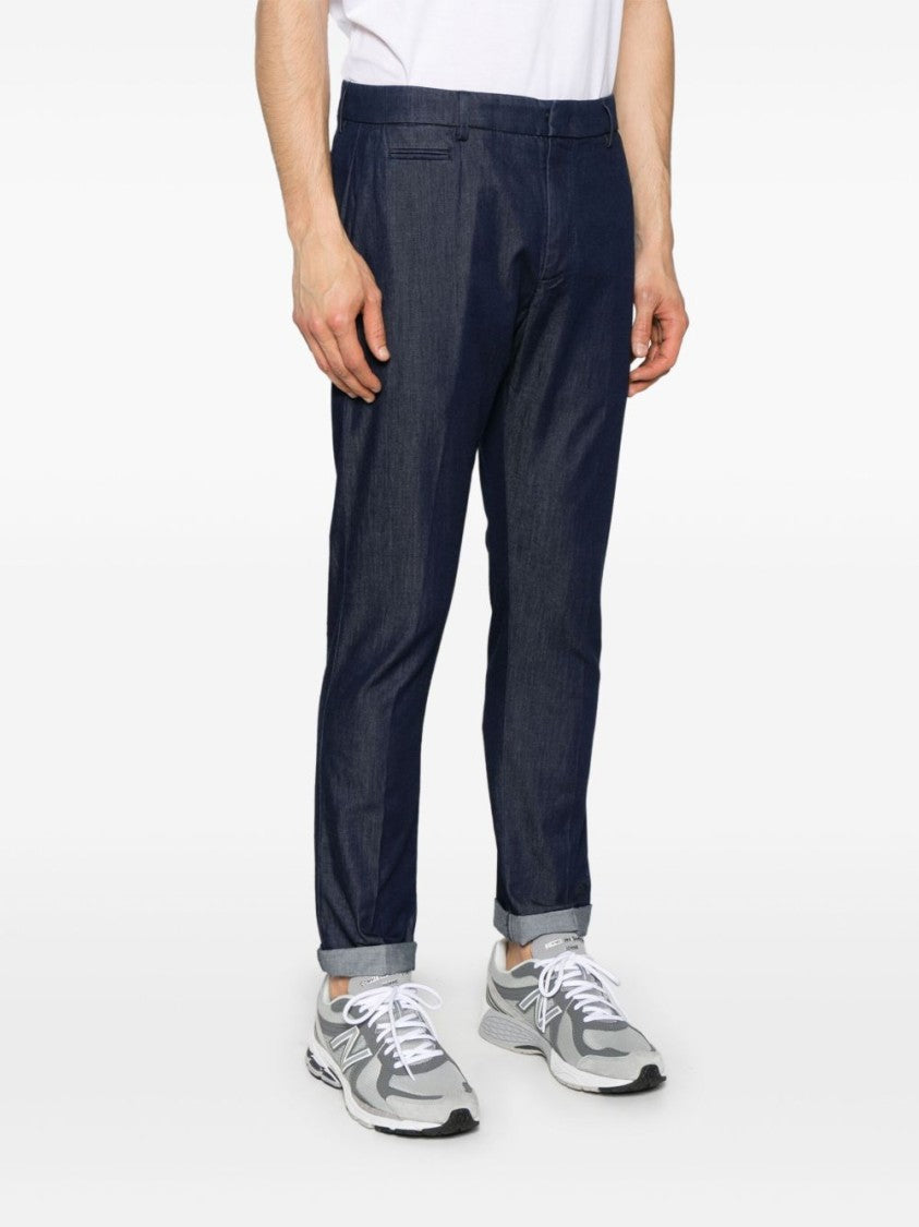 Dondup Navy Blue Classic Five-Pocket Pants