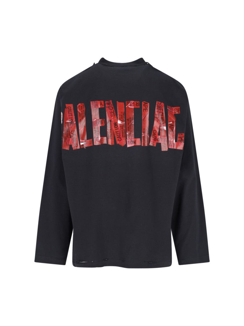 Balenciaga "Security Tape" T-Shirt – Black
