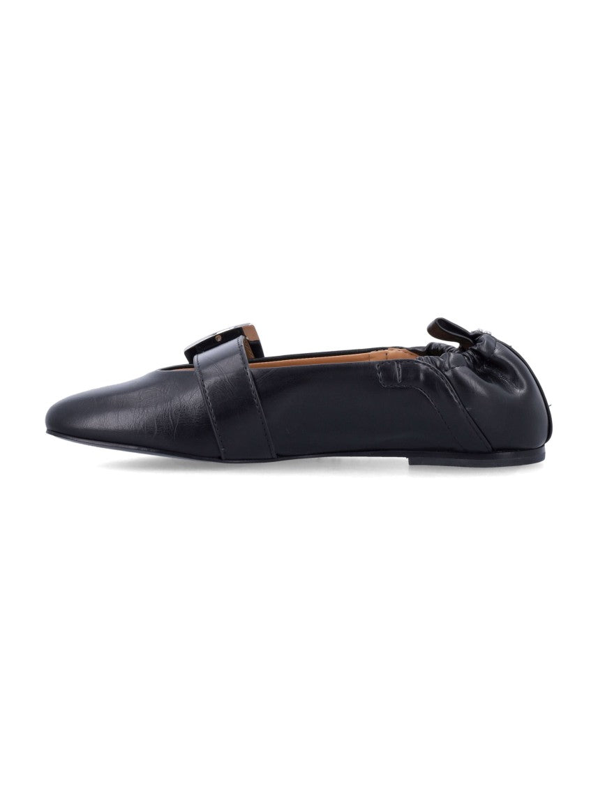 Ganni Butterfly Strap Ballerina