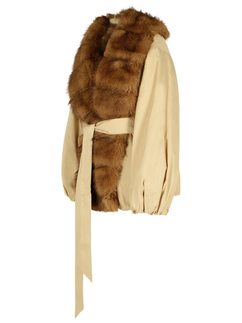 Rotate Donatella' Beige Cotton Blend Jacket