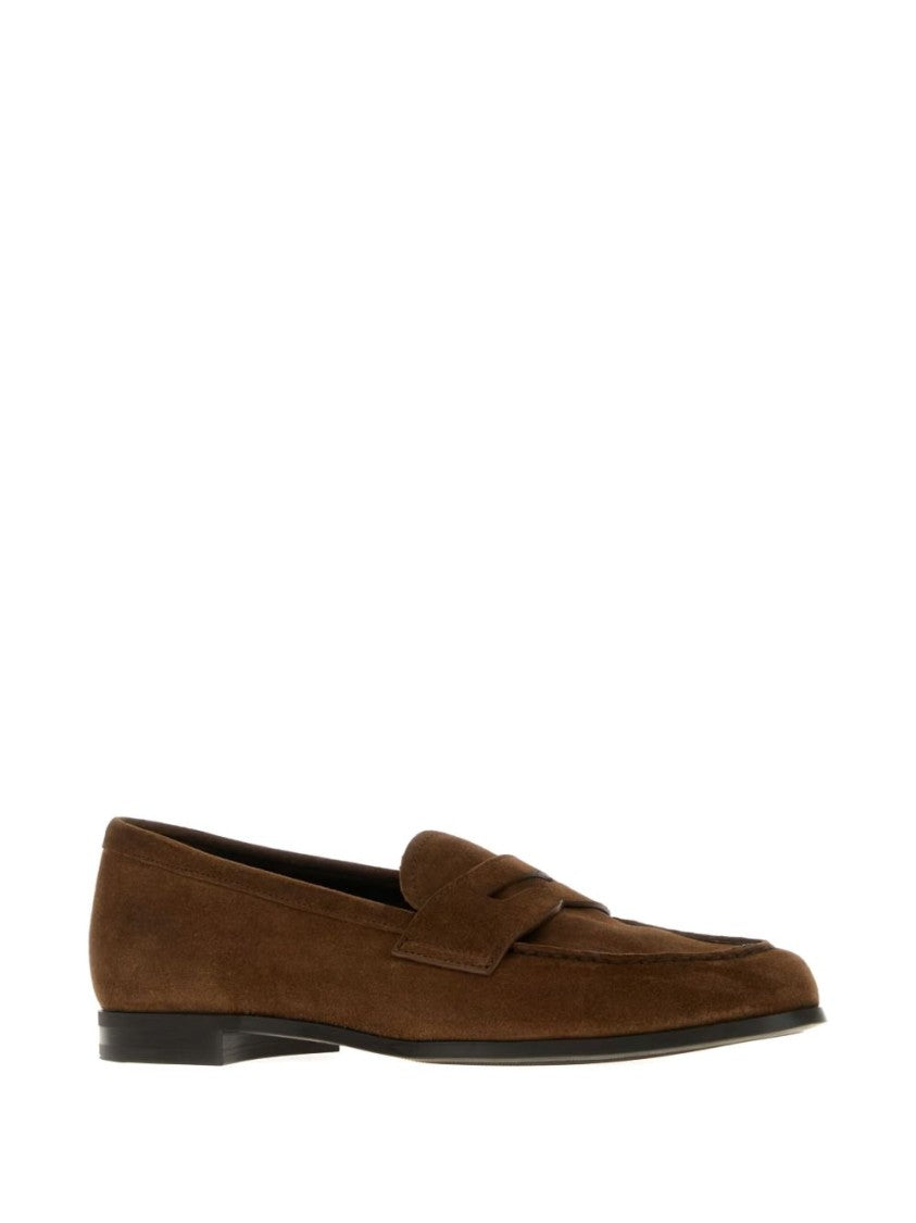 Church's Brown Suede Natalie Loafer With Nubuck-Finish Leather Sole