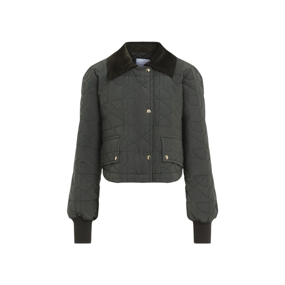 Patou Vibrant Green Cropped Quilted Jacket