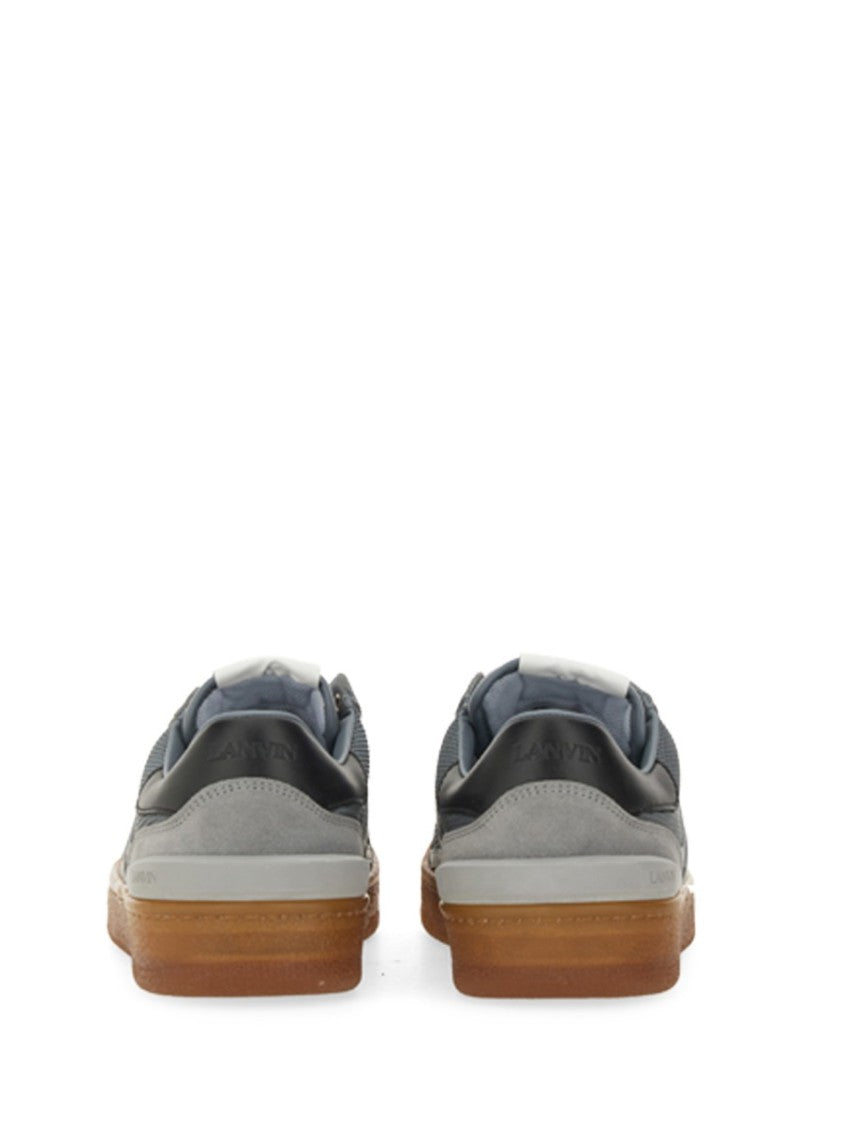 Lanvin Mesh, Suede And Nappa Leather Sneaker